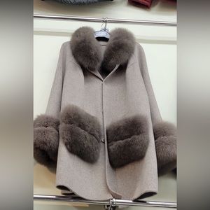 Cashmere and real fox